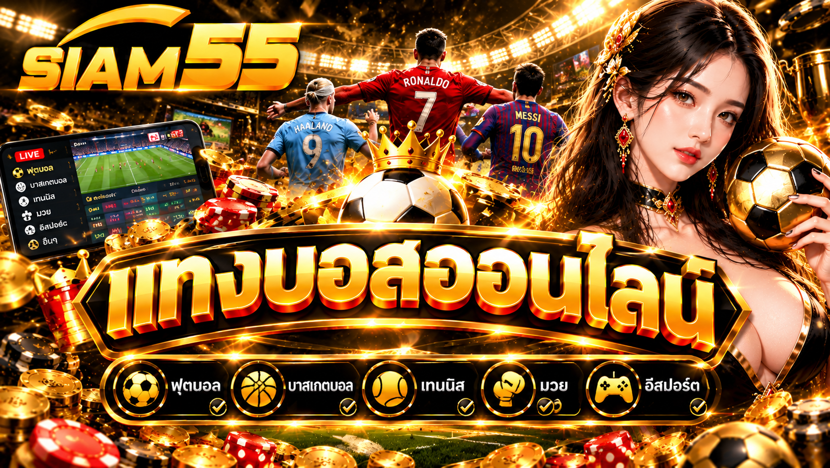 แทงบอลสด เล่นคุ้มบน SIAM55 เว็บตรงไม่ผ่านเอเย่นต์ 2026